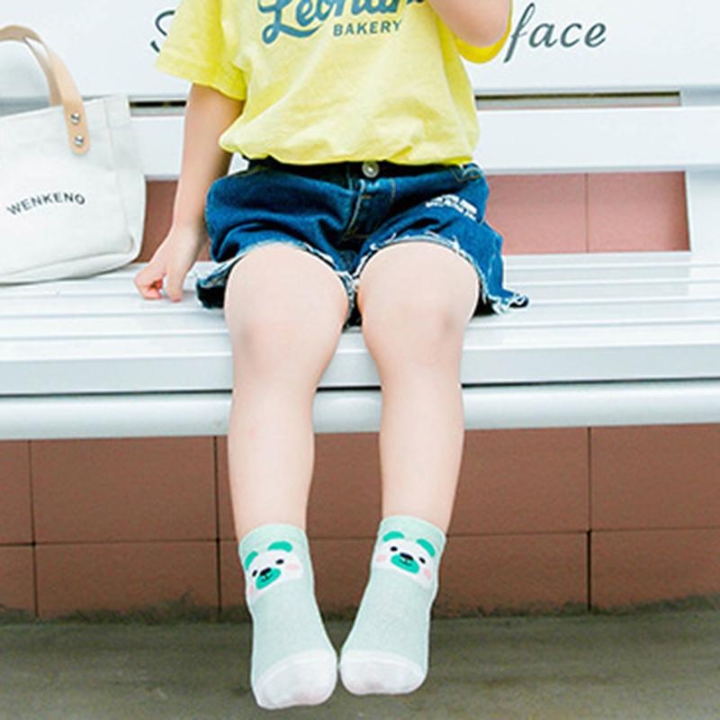 Set 5 Đôi Tất Lưới In Hình Dễ Thương Cho Bé