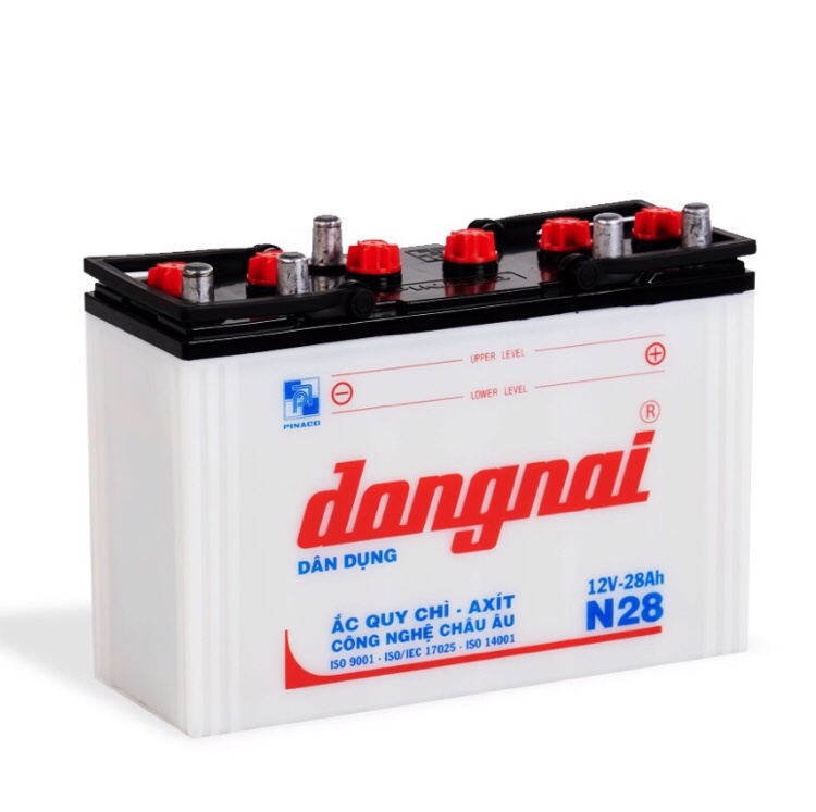 Ắc quy Dân dụng Đồng Nai N28 | 12V - 28Ah ( tặng acid châm bình )