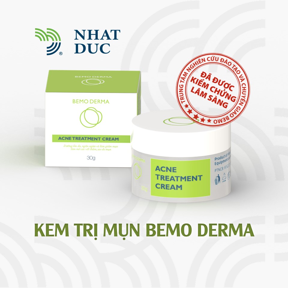 Kem mụn BEMO Derma - Xóa thâm, Liền sẹo, Diệt vi khuẩn vi nấm, Đánh bay 07 loại mụn từ nhẹ đến nặng