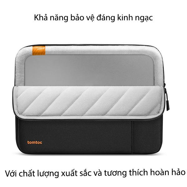 TÚI CHỐNG SỐC TOMTOC DEFENDER-A13 LAPTOP SLEEVE KIT CHO 14-INCH NEW MACB PRO bảo vệ chống va đập - HÀNG CHÍNH HÃNG