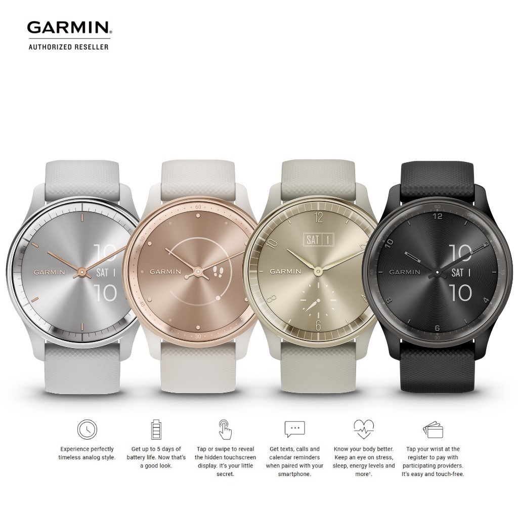 Đồng hồ thông minh Garmin vívomove Trend_Mới, hàng chính hãng