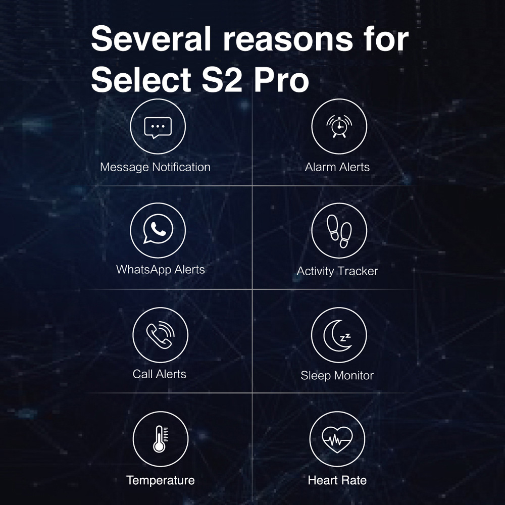 Đồng Hồ Thông Minh Đeo Tay Thể Thao Màn Hình Màu 1.69 Inch BT Theo Dõi Với 23 Môn Thể Thao Phiên Bản Toàn Cầu Lenovo S2 Pro