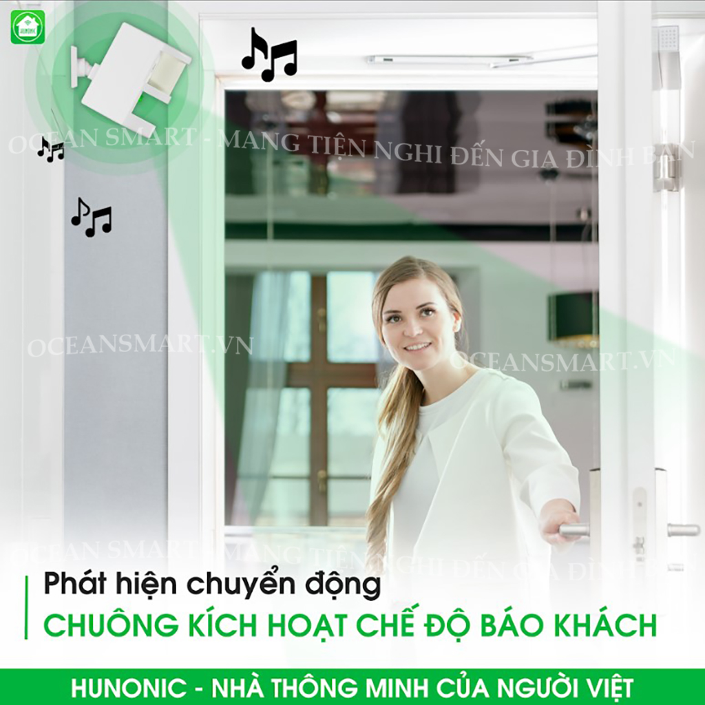 Hình ảnh Thiết Bị Chống Trộm Và Báo Khách Đa Năng Hunonic, Gửi Thông Báo Về Điện Thoại - HNCT01