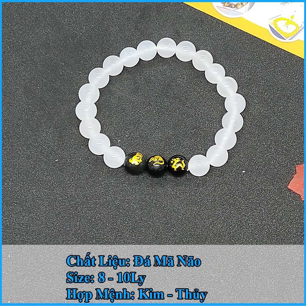 Vòng phong thủy mệnh kim tam hợp thân tý thìn - size 8 10 ly - có khai quang điểm nhãn may mắn tài lộc - bảo hành 12 tháng - PHONG THỦY ANH VŨ