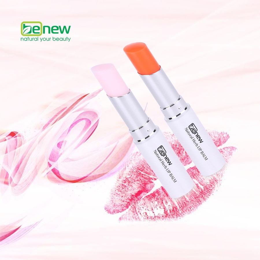 Son dưỡng có màu chống thâm môi, dưỡng môi căng mọng Benew Natural Herb Lip Balm tặng móc khóa