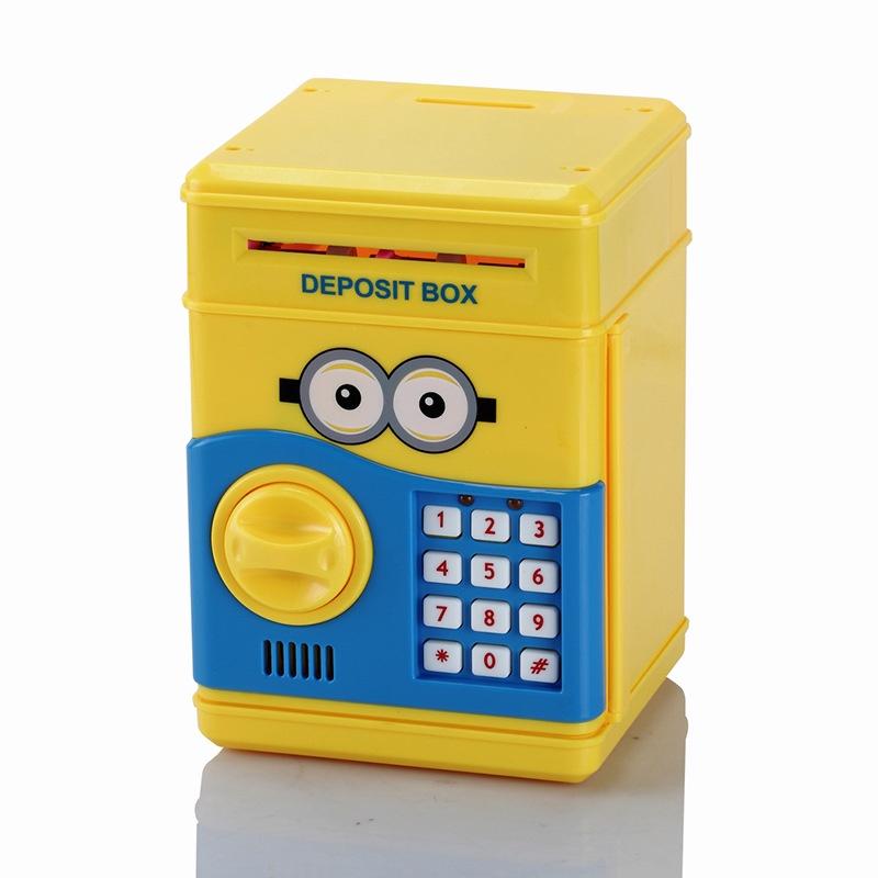 Két sắt điện tử mini cho bé tiết kiệm tiền - Ống tiết kiệm khóa mã số thông minh cho bé