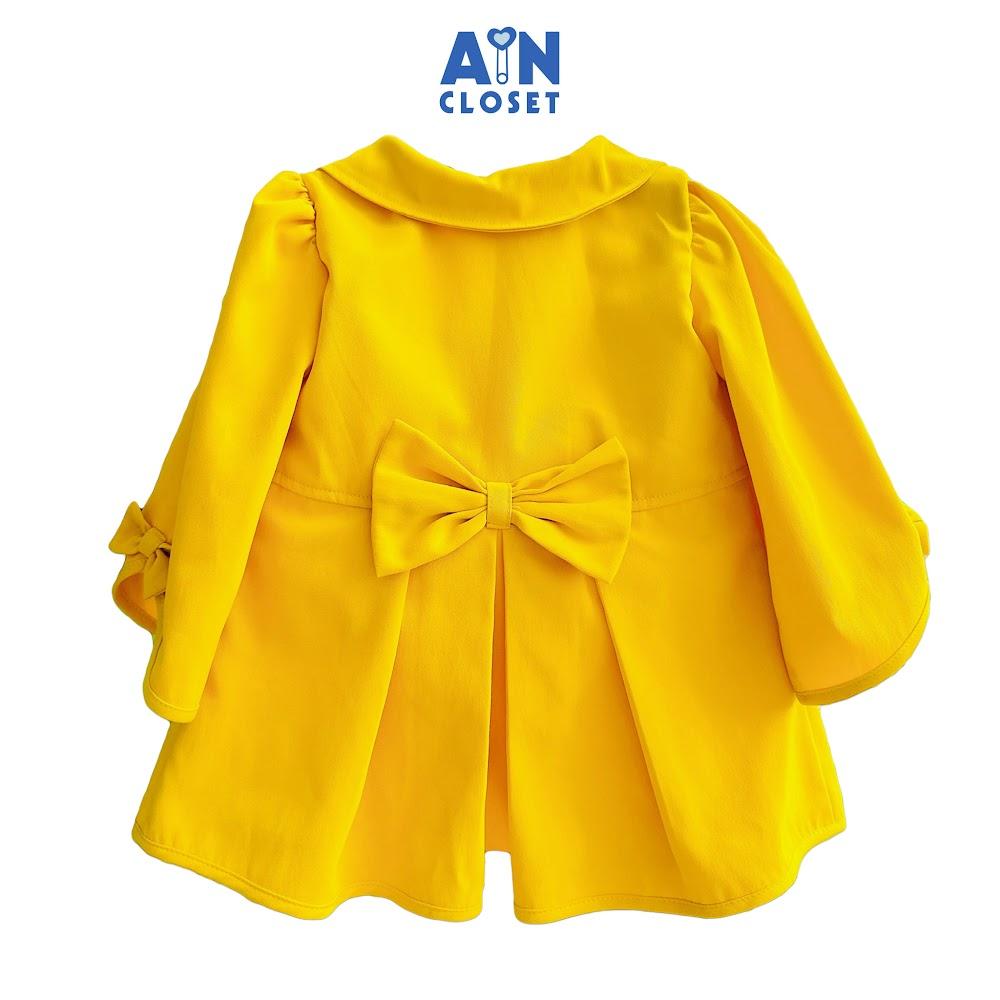 Áo Khoác thời trang bé gái họa tiết Mangto Vàng Kaki lụa - AICDBGKVTWD8 - AIN Closet