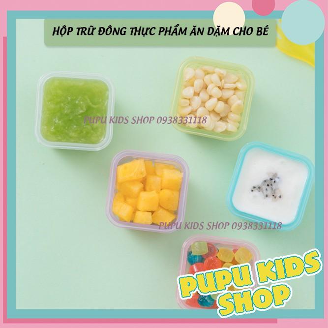 Hộp trữ đông, hộp đựng có nắp mini bảo quản đồ ăn cho bé