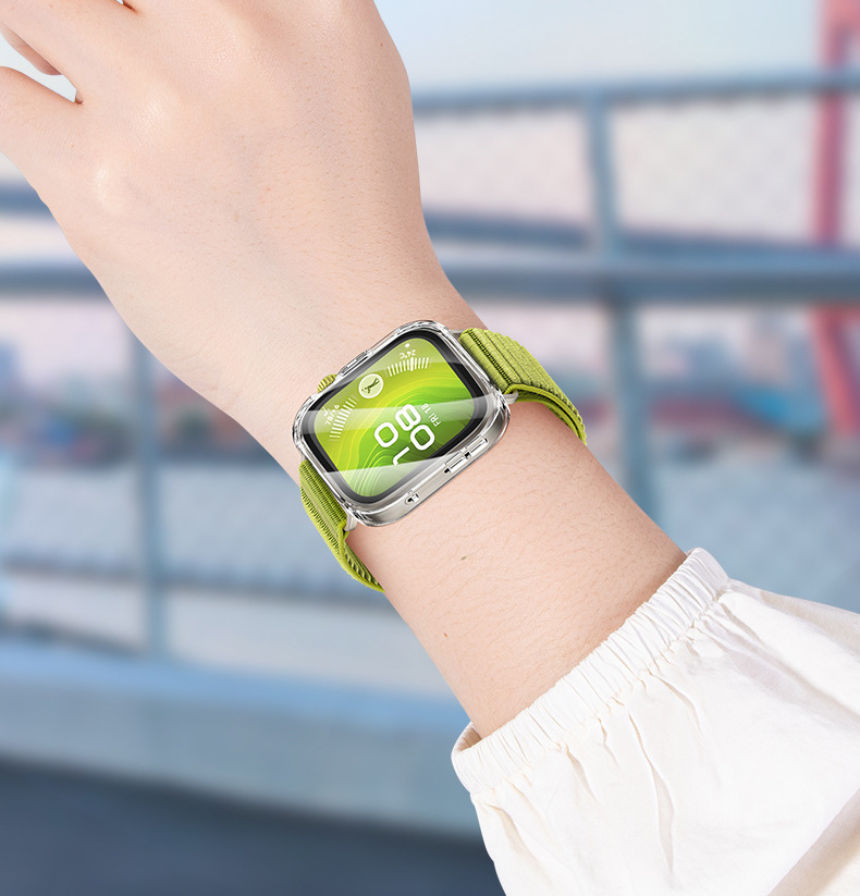 Ốp Case PC Mặt Kính Cường Lực chống va đập cho Huawei Watch Fit 4 / Huawei Watch Fit 4 Pro - Hàng Chính Hãng