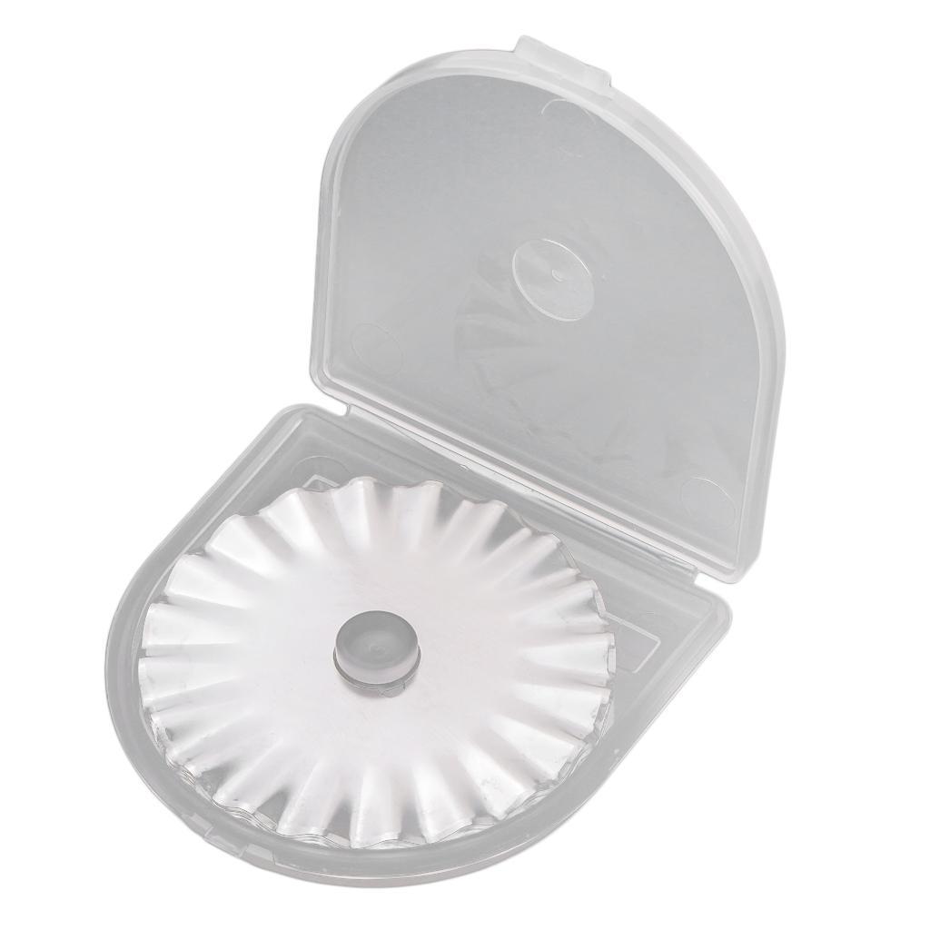 20 Pieces Decorative Rotary Replacement Pinking Blade 45 Wave Blades Refill Sewing Fabric Leather Photo Paper Roller Craft Steel Quilting Blades