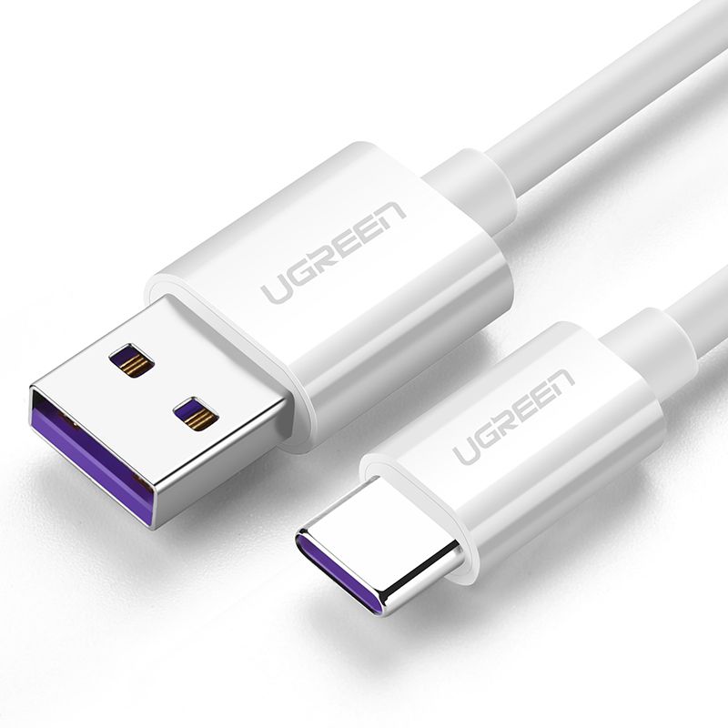 Cáp sạc và truyền dữ liệu  1.5M màu trắng usb type c 2.0 từ máy tính ra điện thoại Ugreen 60726 US253 Hàng Chính Hãng