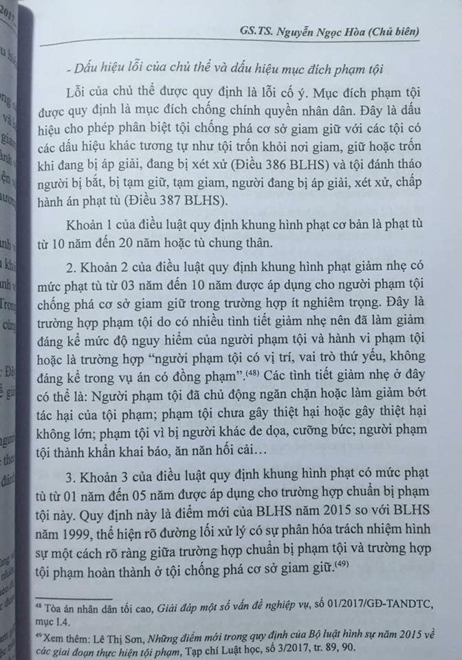 Combo: Bình luận khoa học bộ luật hình sự năm 2015 sửa đổi bổ sung năm 2017 phần tội phạm