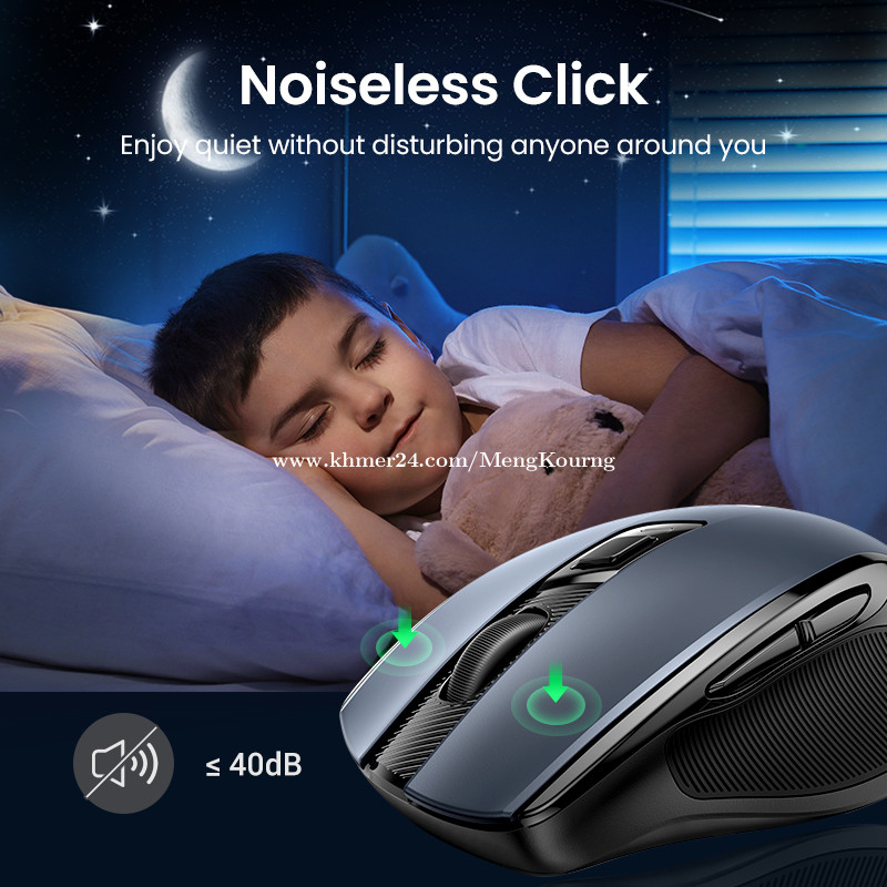 Chuột Bluetooth 5.0 và Wireless 2.4Ghz Ugreen 90855 - Hàng Chính Hãng