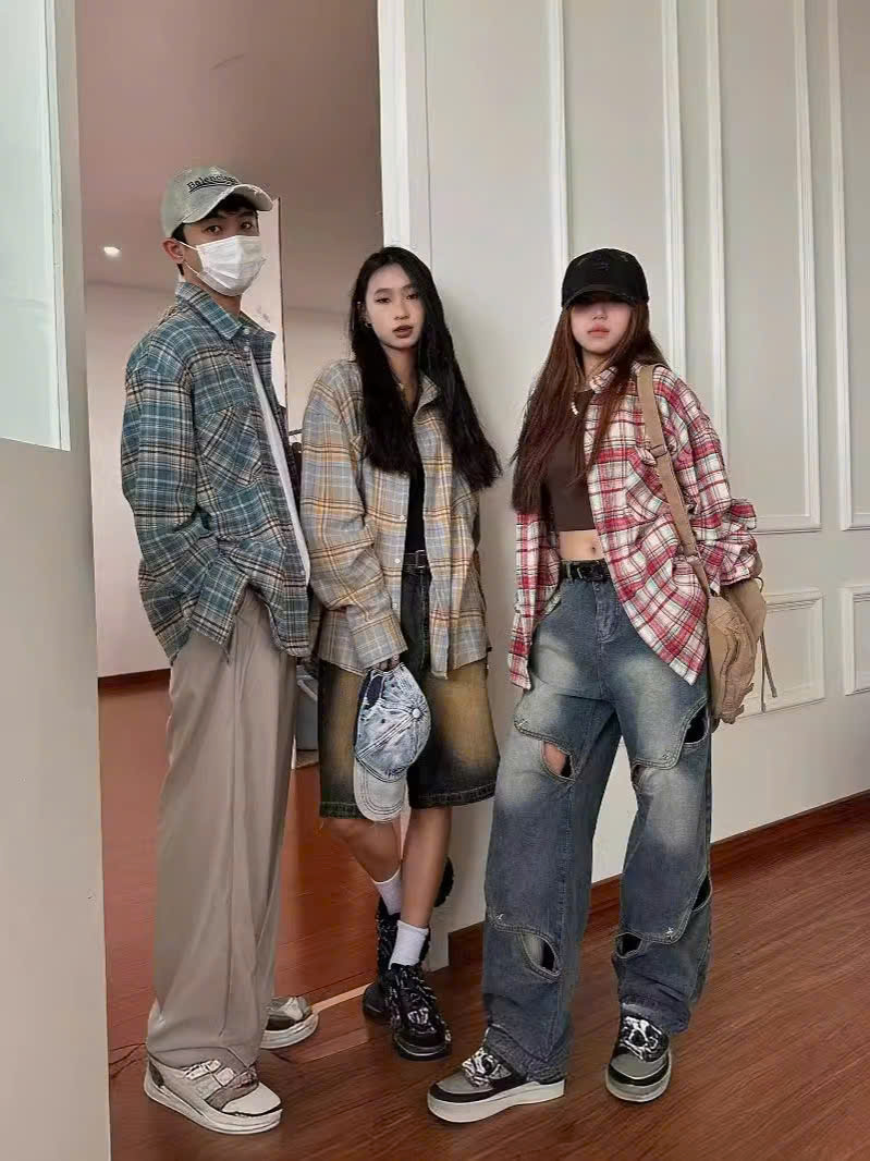 Áo sơ mi nam nữ form rộng 2N Unisex somi khoác ngoài số 11