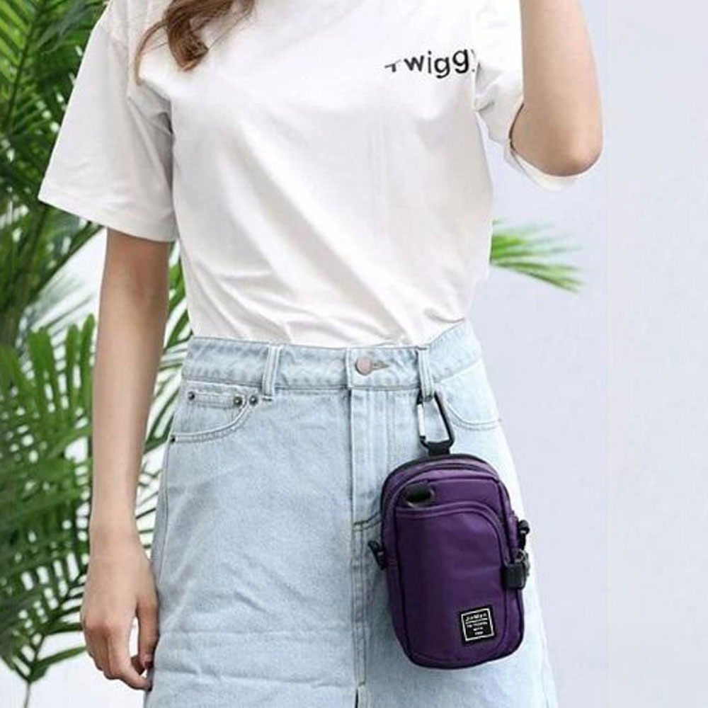 Túi đeo chéo - đeo hông T0210 mini 3 ngăn nhỏ gọn, tiện lợi unisex nam nữ phong cách thời trang năng động. cá tính