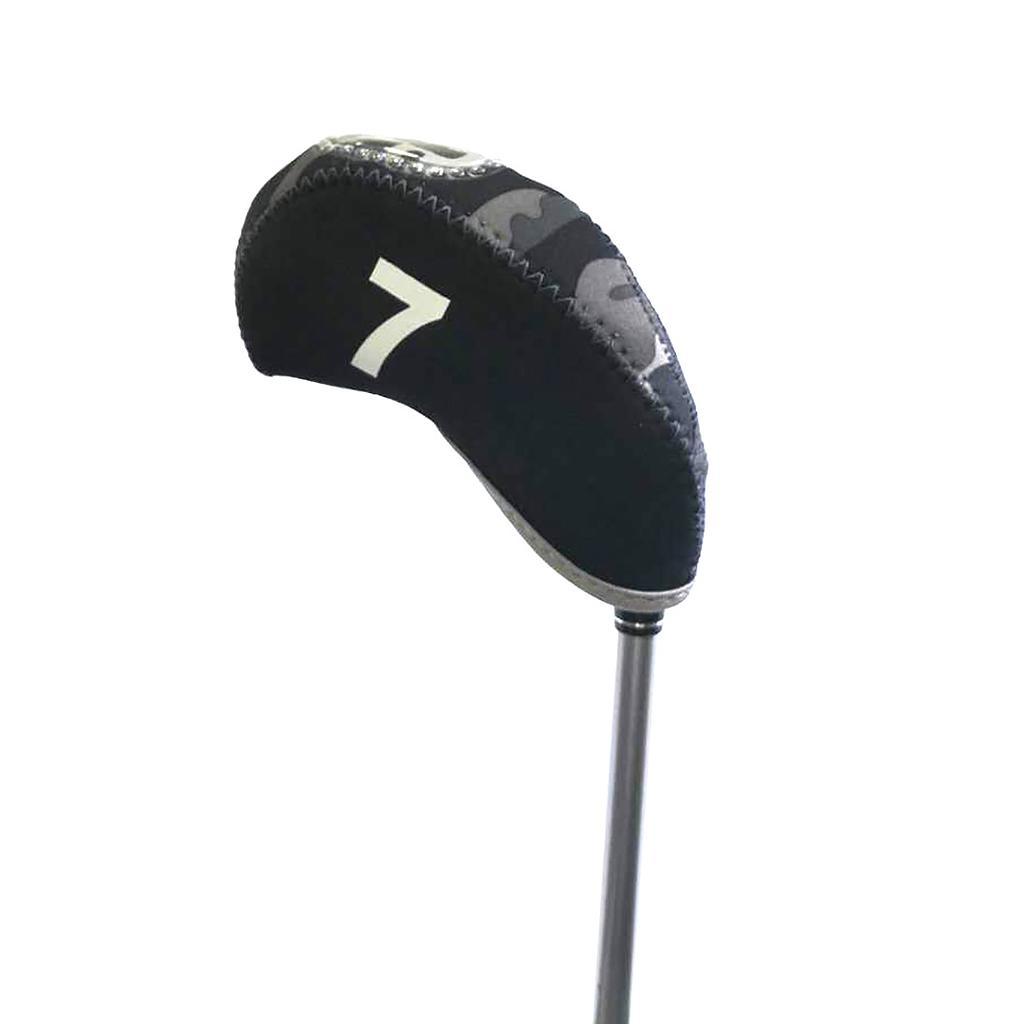 10Pcs/Pack Golf Iron Covers Set 3,4,5,6,7,8,9,S,A, Most Irons Soft