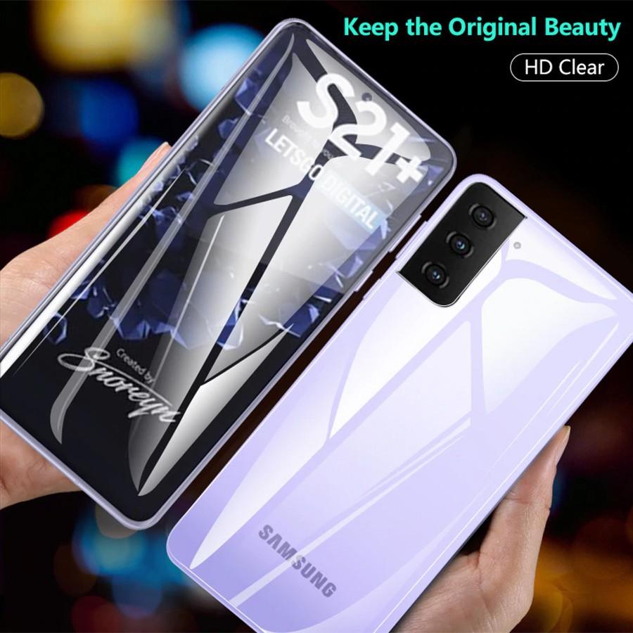 Bộ dán full dành cho Samsung S21 Ultra gồm cường lực dẻo trước sau và kính camera bảo vệ toàn máy