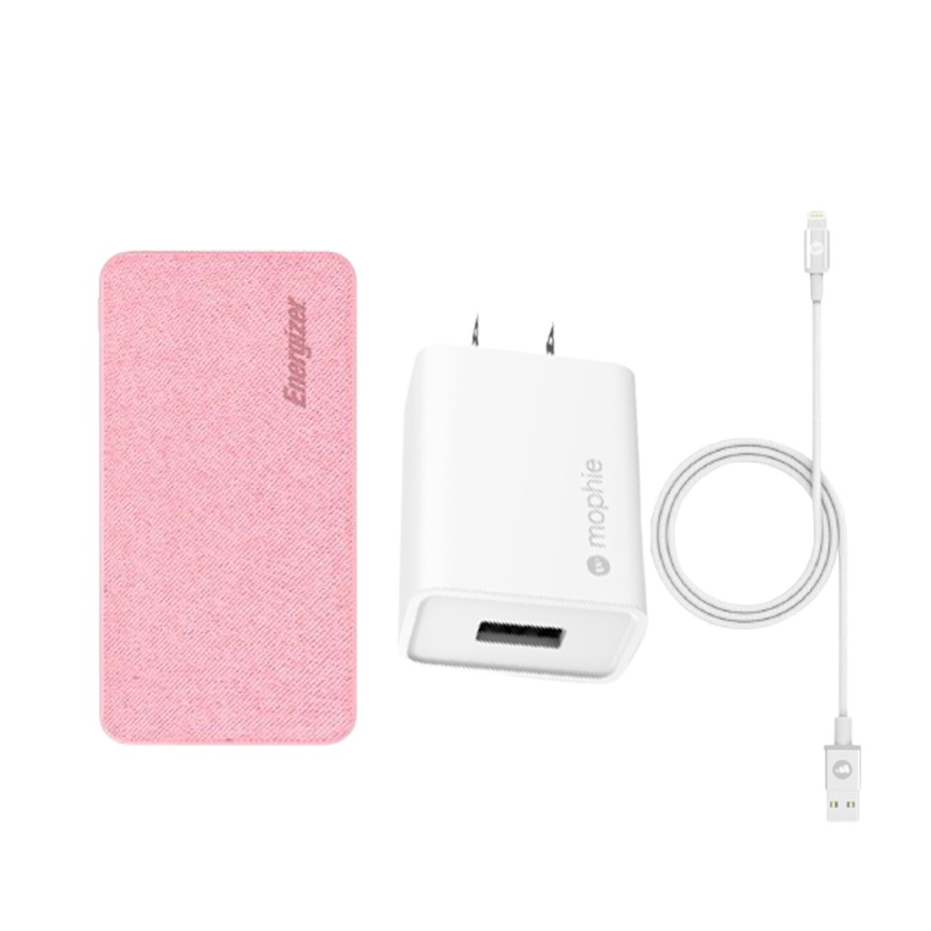 Combo Pin Energizer 10,000mAh UE10043 + Sạc nhanh Mophie 10W kèm Cáp A to Lightning 1M - HÀNG CHÍNH HÃNG