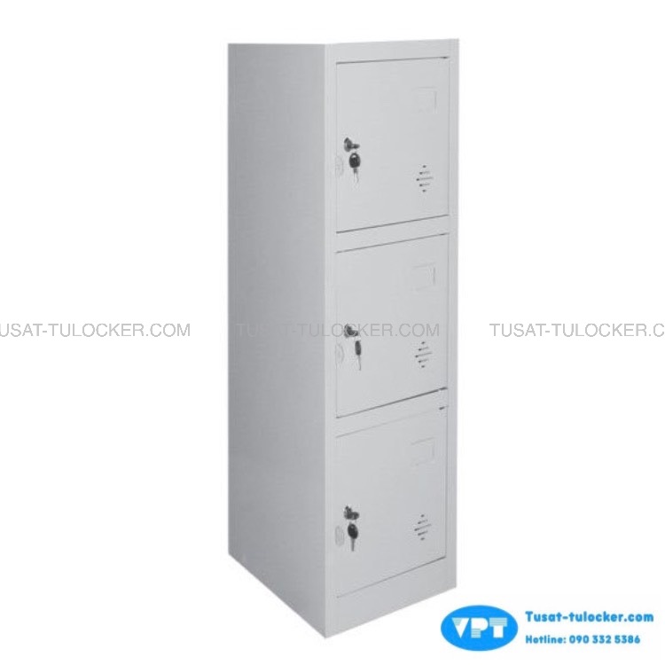 Tủ Locker 3 Cánh VPT 83L, Tủ Sắt 3 Cánh Sơn Tĩnh Điện Cao Cấp