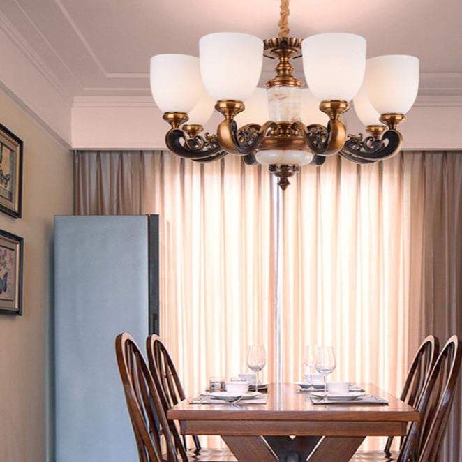 Đèn chùm HACOT hiện đại, sang trọng loại 8 tay trang trí nội thất cao cấp - kèm bóng LED chuyên dụng.