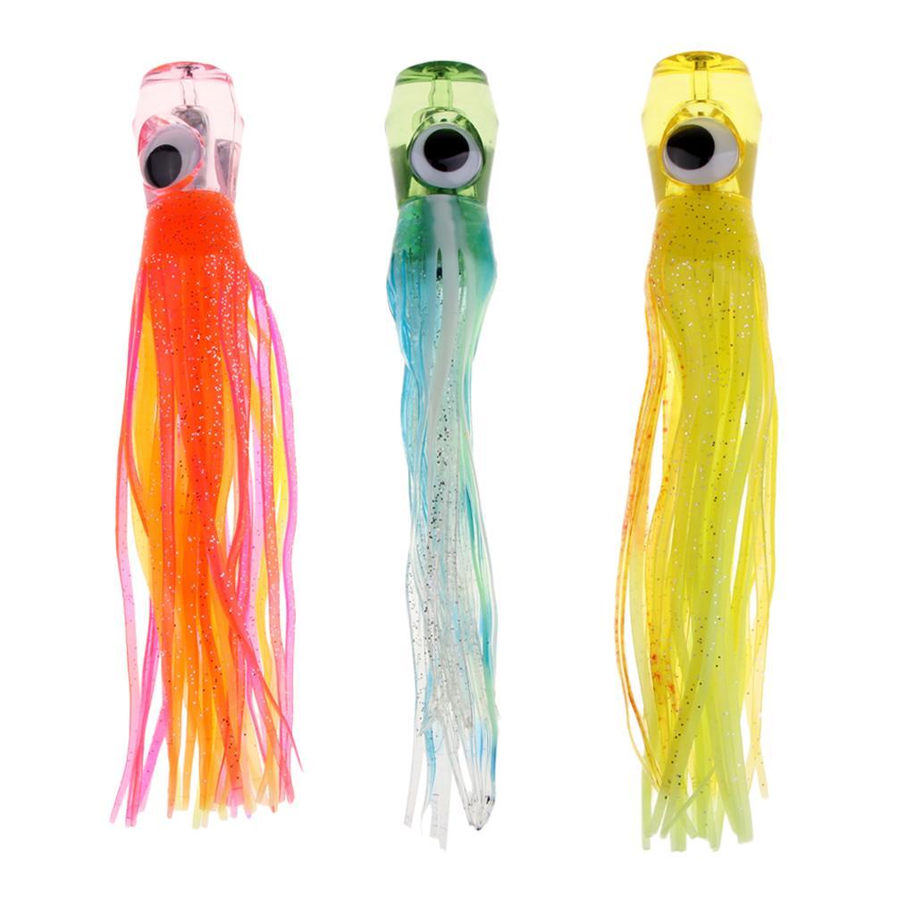 4pcs Saltwater Fishing Octopus Squid Skirt Lure Marlin Tuna Trolling Lures