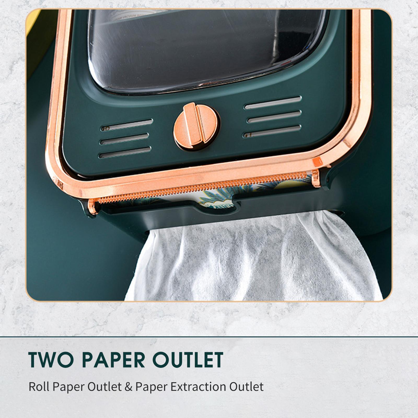 Hộp giấy 2 tầng gắn tường đựng đồ dùng và giấy vệ sinh trong phòng tấm