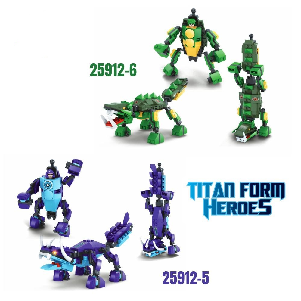 Đồ chơi lắp ráp TitanForm Heroes - Robot và Khủng long 25912
