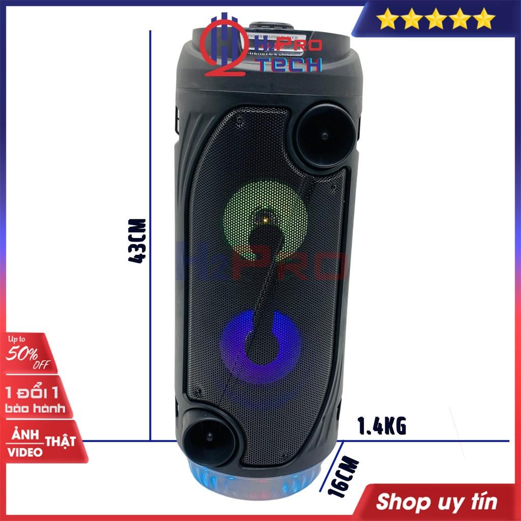 Loa Karaoke Bluetooth, Loa Nghe Nhạc Guyoga GA-805 Cao Cấp, 200W Bass Kép-Usb-TF-Đèn Led (Tặng Micro Có Dây)-H2Pro Tech