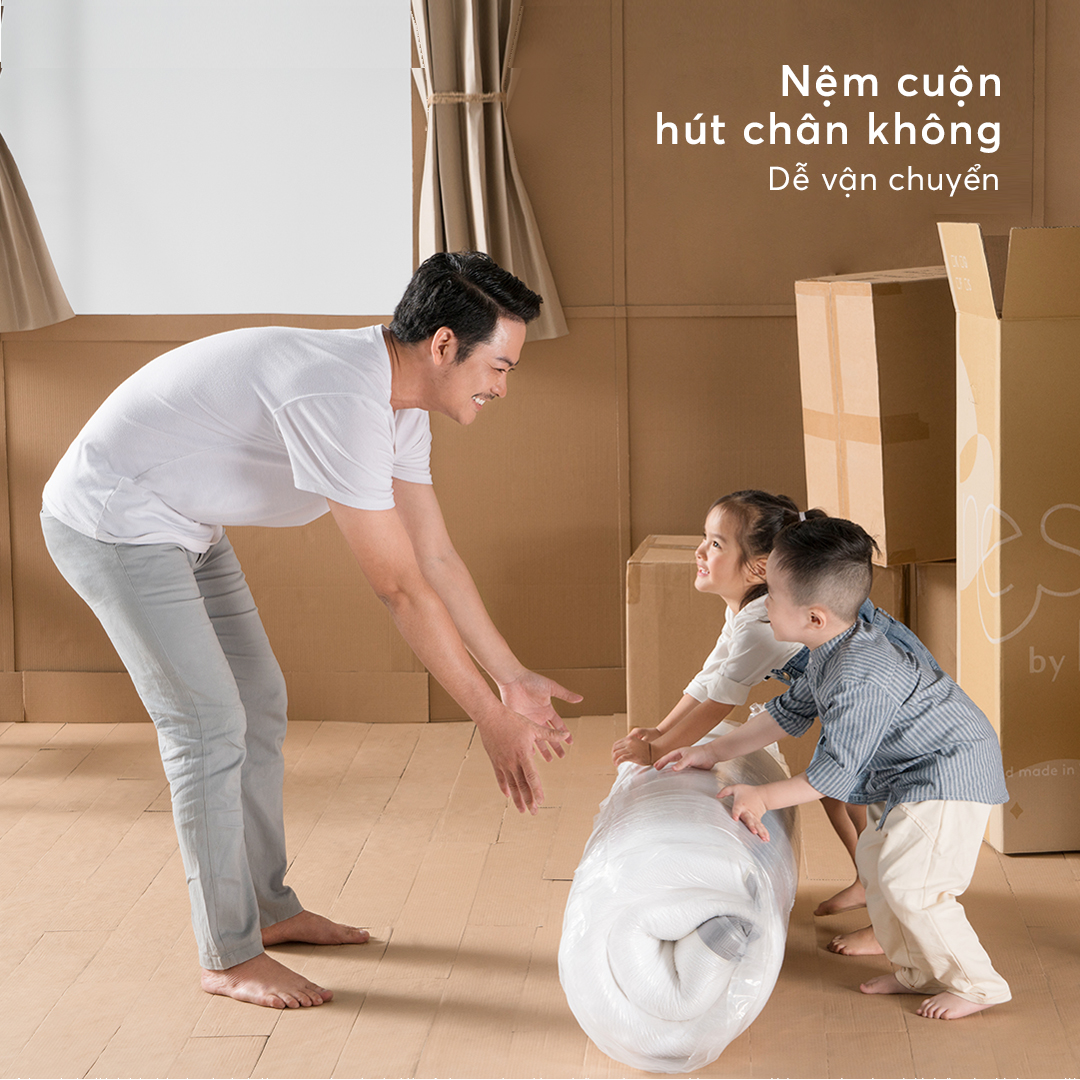 Nệm Foam Cao Cấp Nest Ru9 15cm - Màu Xám | 100 Đêm Ngủ Thử | 2 Lớp Foam Nâng Đỡ | Bao Gồm 6 Kích Thước