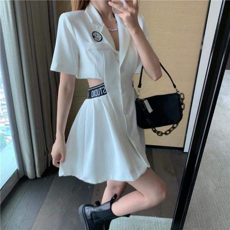 Đầm dạo phố phong cách thêu logo cá tính Maru Dress