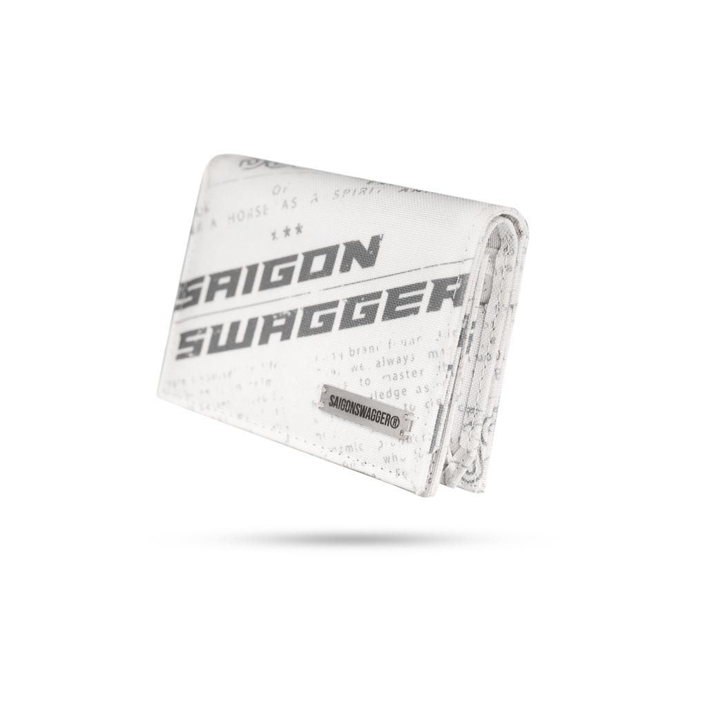 Ví Gập Đôi Nữ In Báo SAIGON SWAGGER Journal Fold Wallet