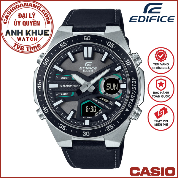 Đồng hồ nam dây da Casio Edifice chính hãng EFV-C110L-1AVDF (46mm)