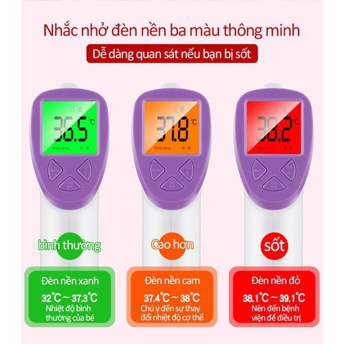 Nhiệt kế hồng ngoại điện tử Wb63 đa năng đo nhiệt độ cơ thể, nước tắm, thức ăn, hiển thị kết quả trong 1s, bảo vệ sức khoẻ gia đình - Hàng Nhập Khẩu 4