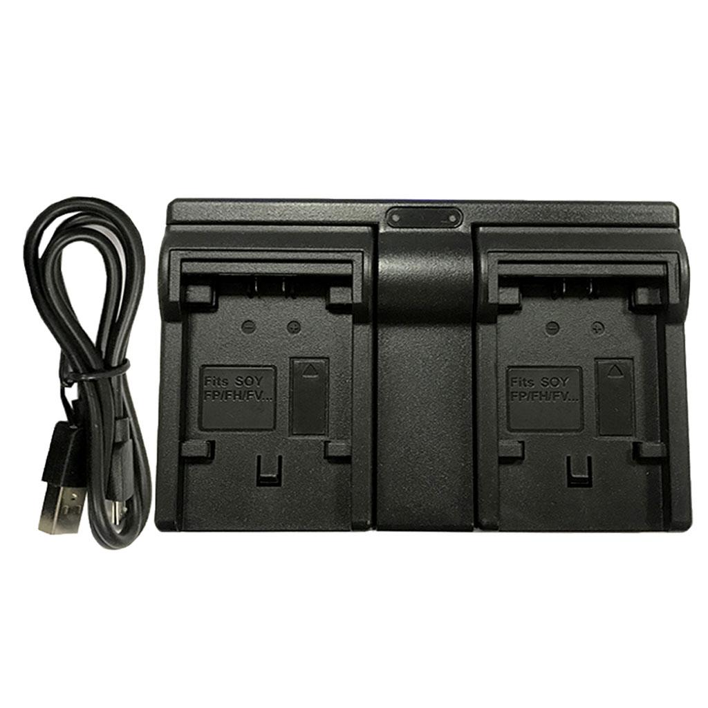 Camera Smart Charger Two-channel Charging Dock for NP FV100 Batteries