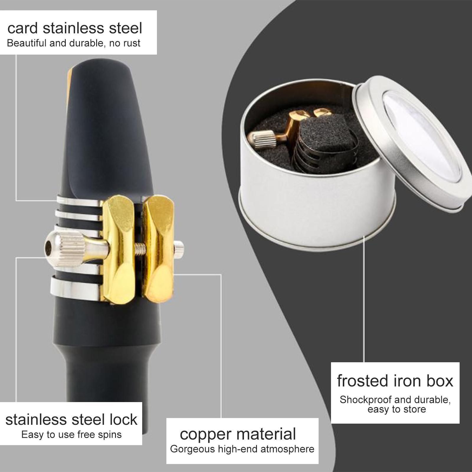 Saxophone Mouthpiece Ligature Saxophone Parts for Student Professional Saxophone Player Gift