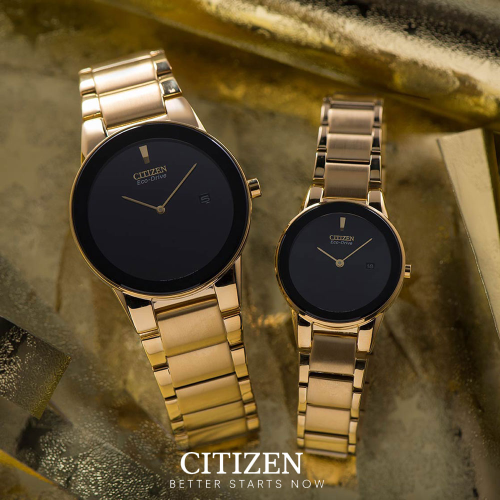 Đồng Hồ Nữ Citizen Dây Thép Không Gỉ GA1052-55E - Mặt Đen