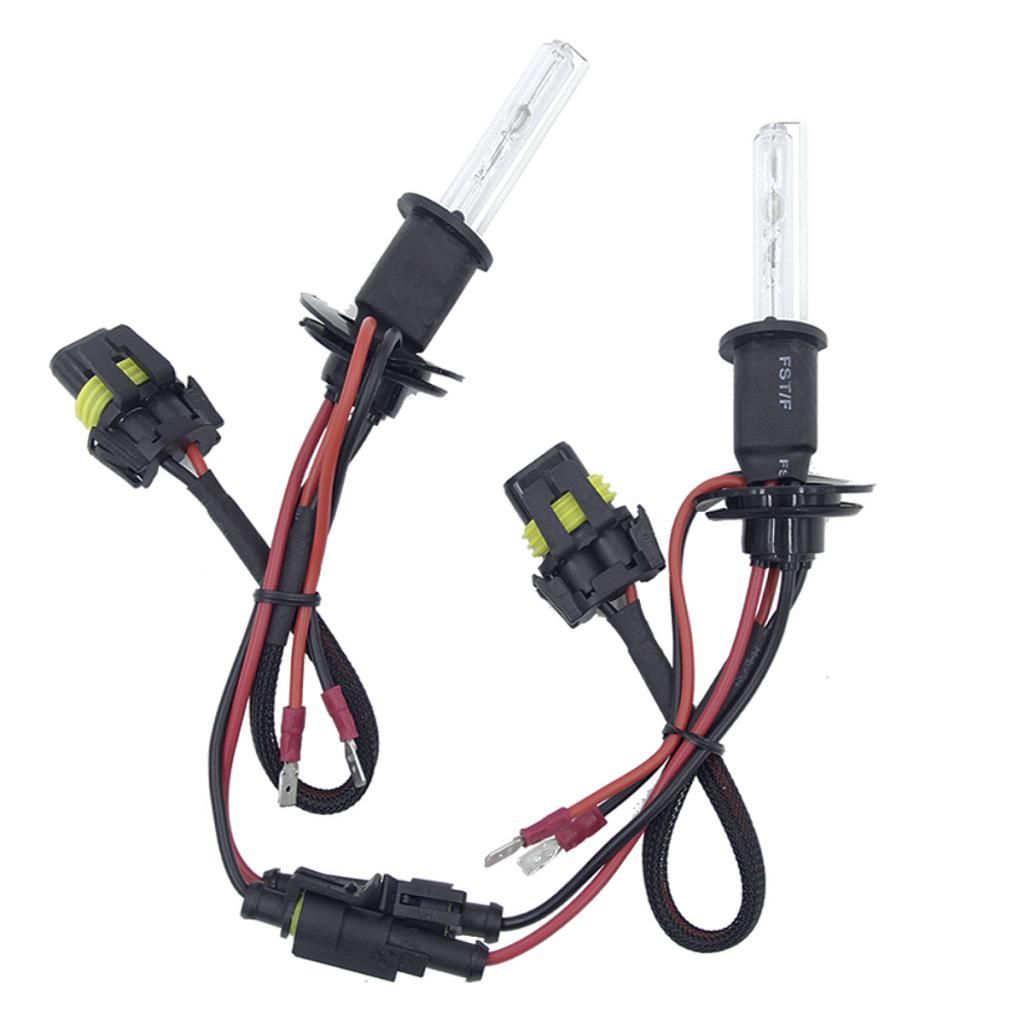 55W H1 12V DC High Power 360° Beam Angle Xenon HID Headlight Kit Set of 2