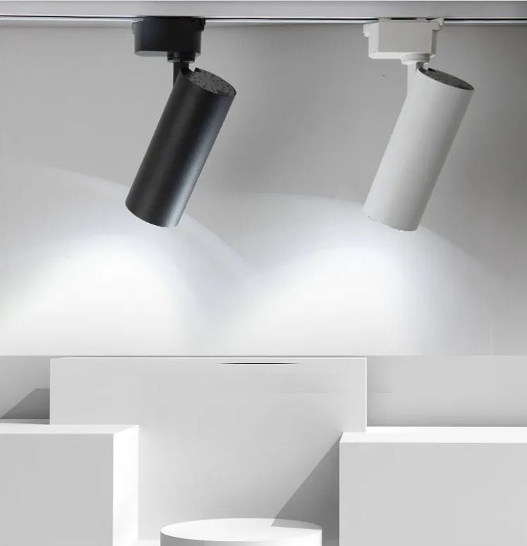 Combo 2 đèn led rọi ray ống bơ 3w + thanh ray 0.5m Ánh sáng vàng ấm hàng chính hãng