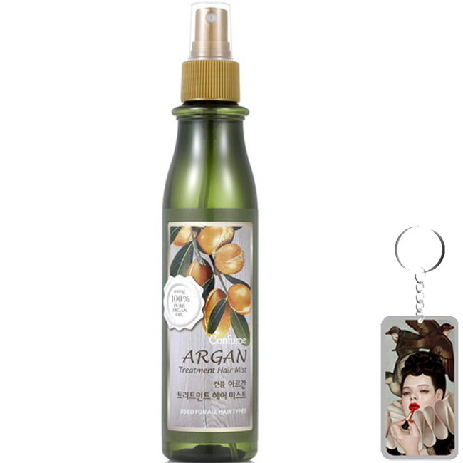 Xịt dưỡng Argan giúp dưỡng mềm và phục hồi tóc Confume Argan Treatment Hair Mist 200ml tặng móc khóa