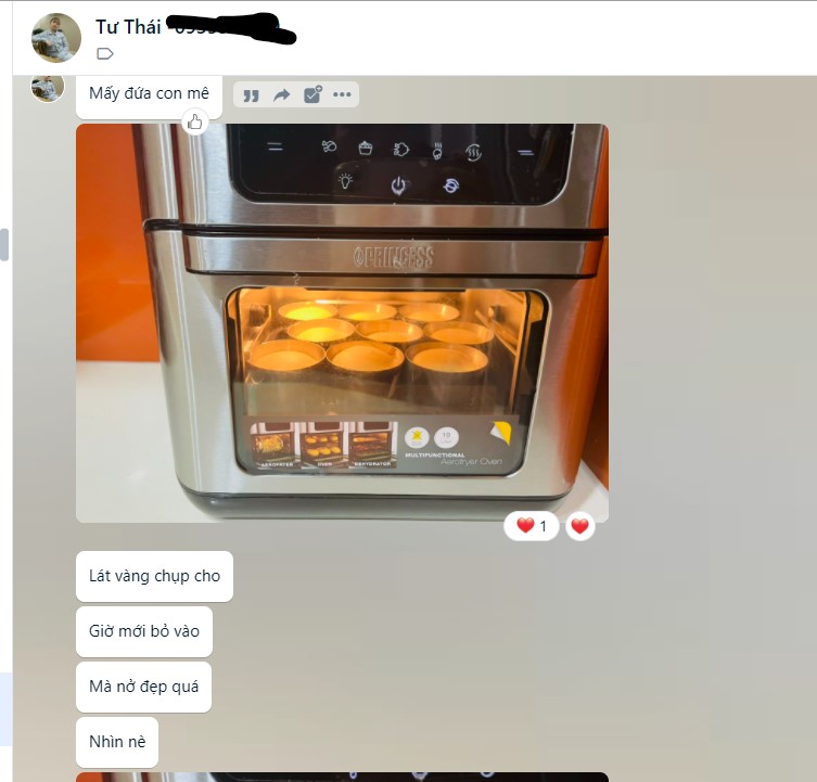 Lò Chiên Không dầu Princess 182065 Aerofryer Oven Volume – 10L- Hàng Chính Hãng