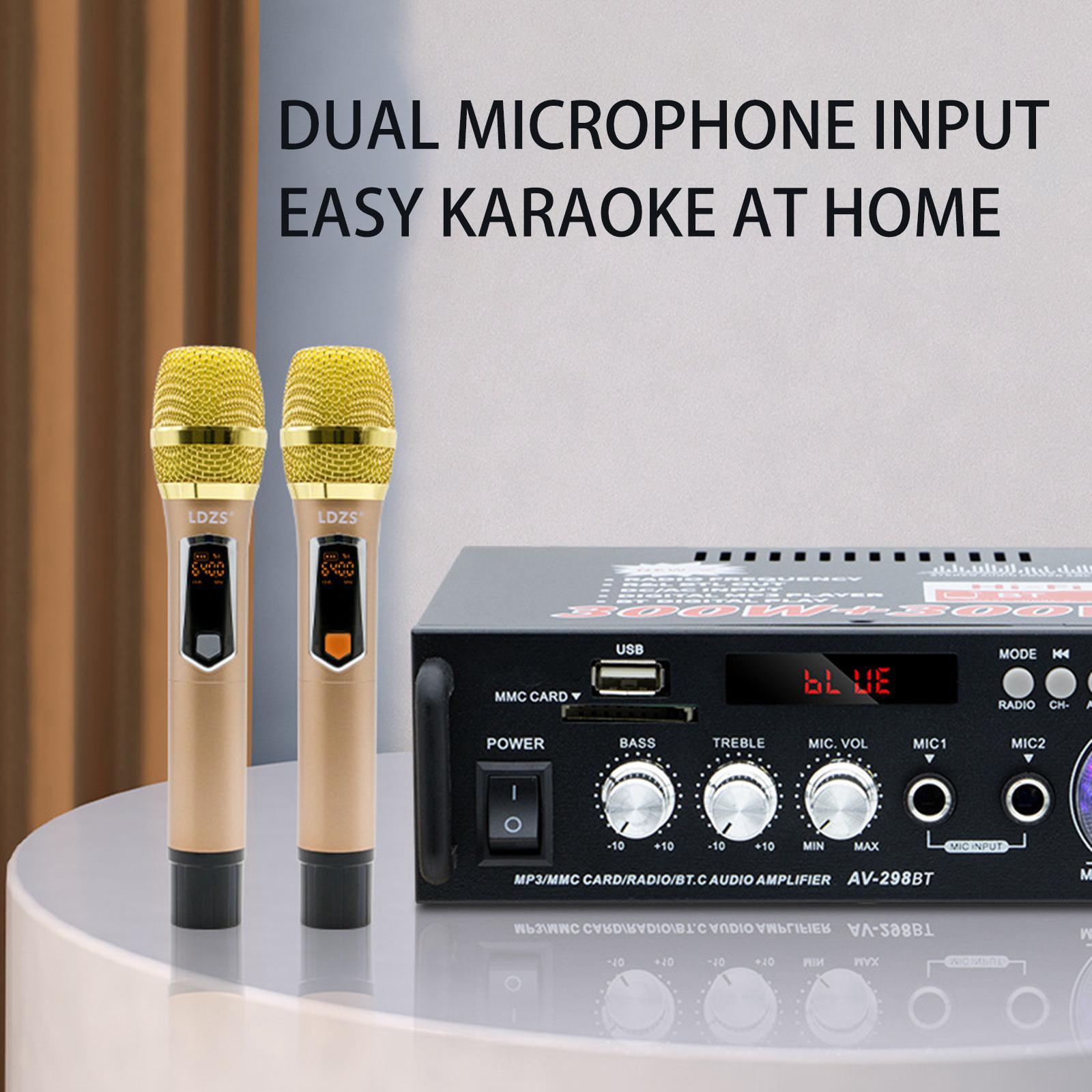 Power Amplifier US Adapter Plug FM HiFi Two Channel for Speakers Home Use TV