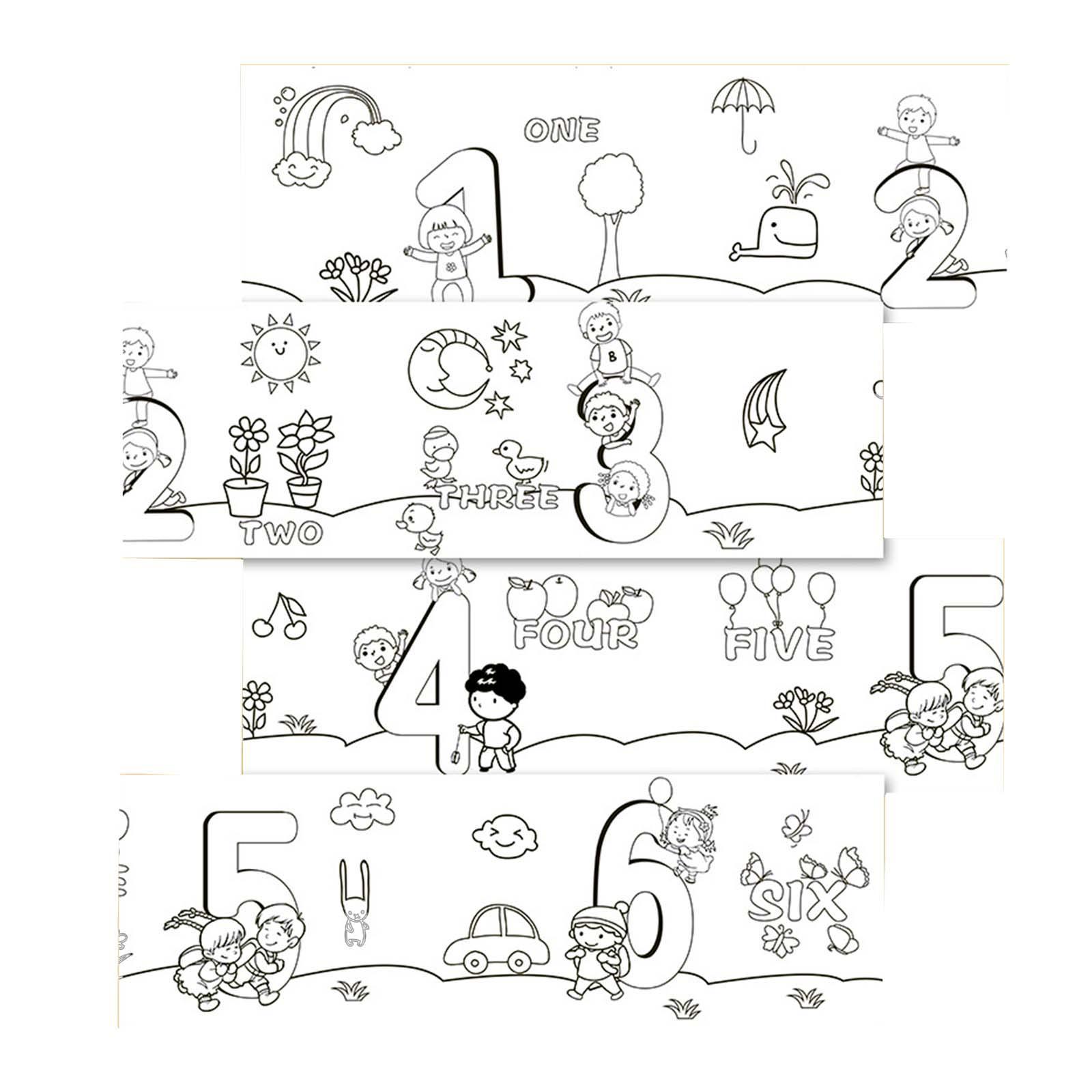 Kids Children Wall Coloring Posters Paper 30Cmx300cm Back Sided
