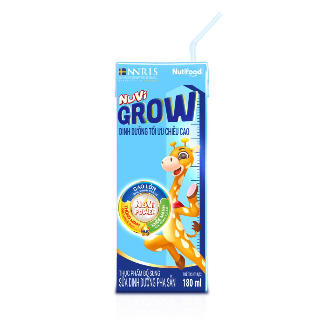 Thùng sữa pha sẵn Nuvi Grow 180ml - Dinh dưỡng tối ưu chiều cao, thông minh, khoẻ mạnh cho bé trên 1 tuổi