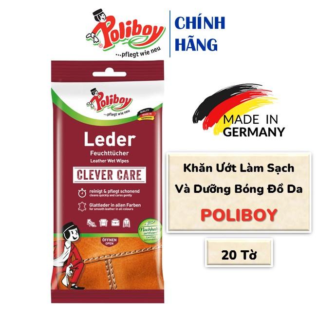 Combo vệ sinh và làm bóng đồ da POLIBOY làm mới ghế da ô tô 200ml bảo dưỡng túi da