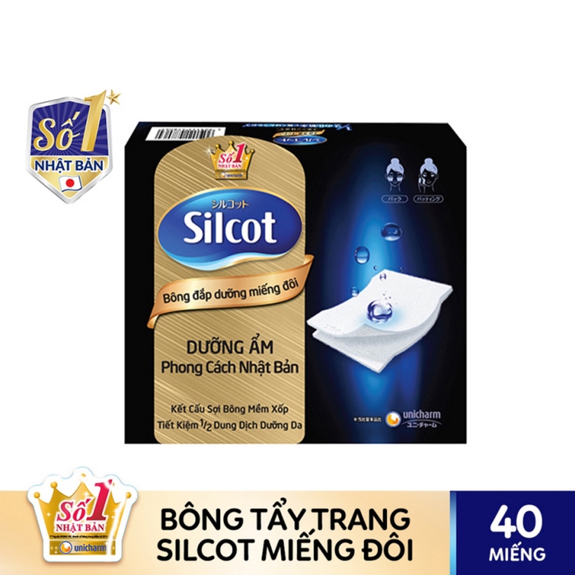 Silcot Bông Đắp Dưỡng Miếng Đôi (40 miếng/hộp)