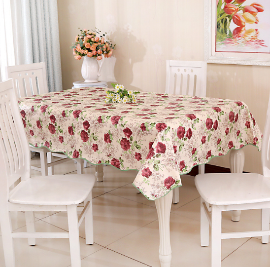 Khăn trải bàn hoa văn chống thấm nước 1.5m - Giao màu ngẫu nhiên