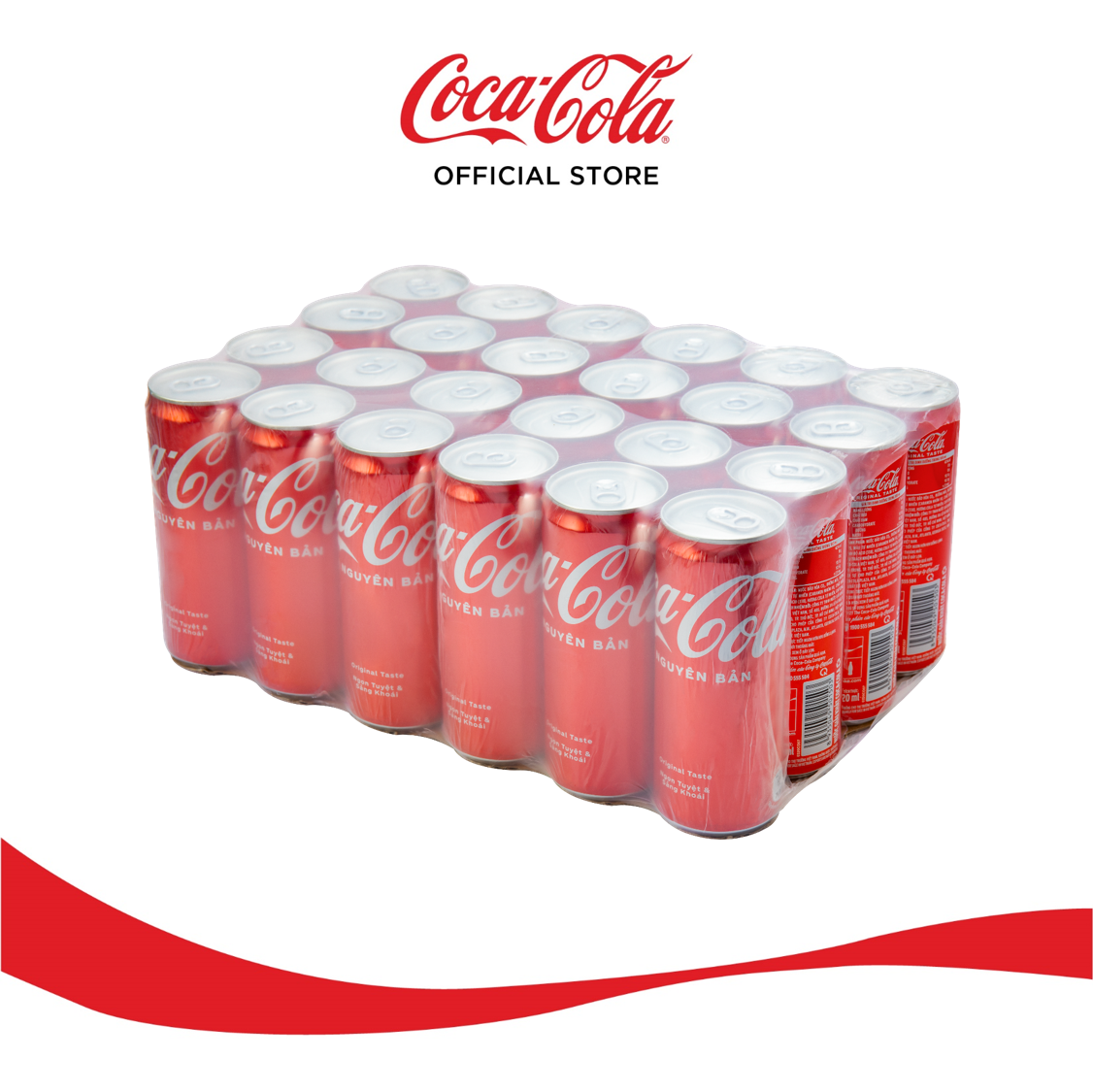 Thùng 24 Lon Nước Giải Khát Coca-Cola vị Nguyên Bản Original 320mlx24