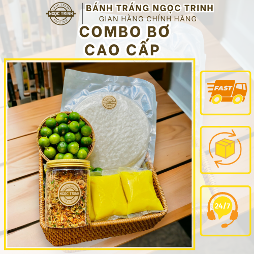 COMBO Bánh tráng Phơi Sương muối tép hành phi cao cấp Ngọc Trinh