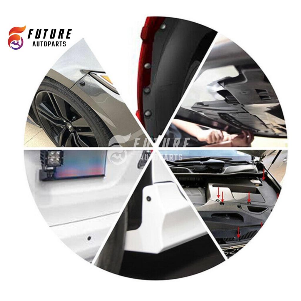 Bộ chốt nhựa, vít nở nhựa các cỡ thông dụng dành cho xe hơi