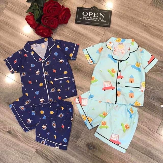 Bộ pijama, bộ ngủ cho bé chất thô mát hàng loại 1